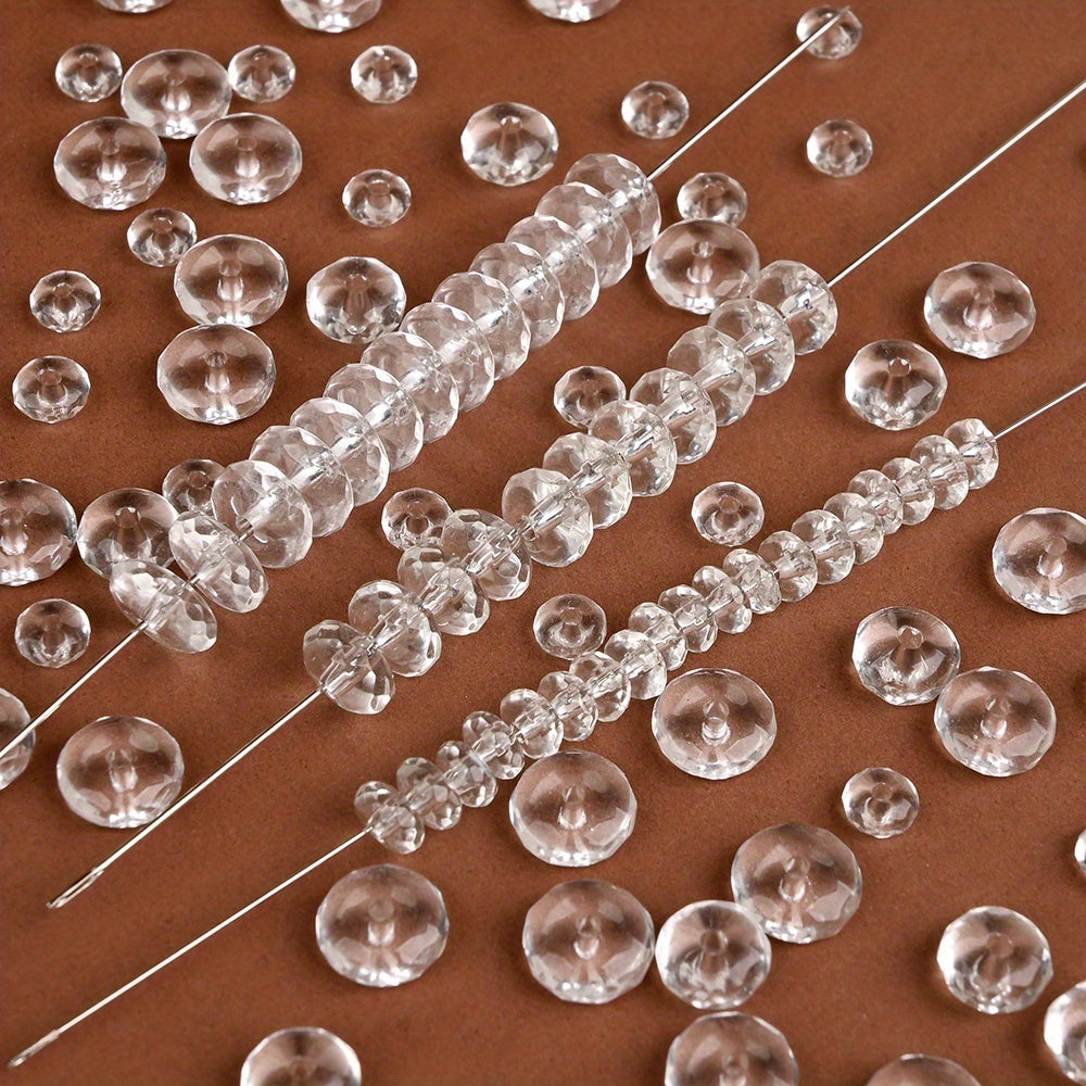 Transparent Abacus Crystal Beads