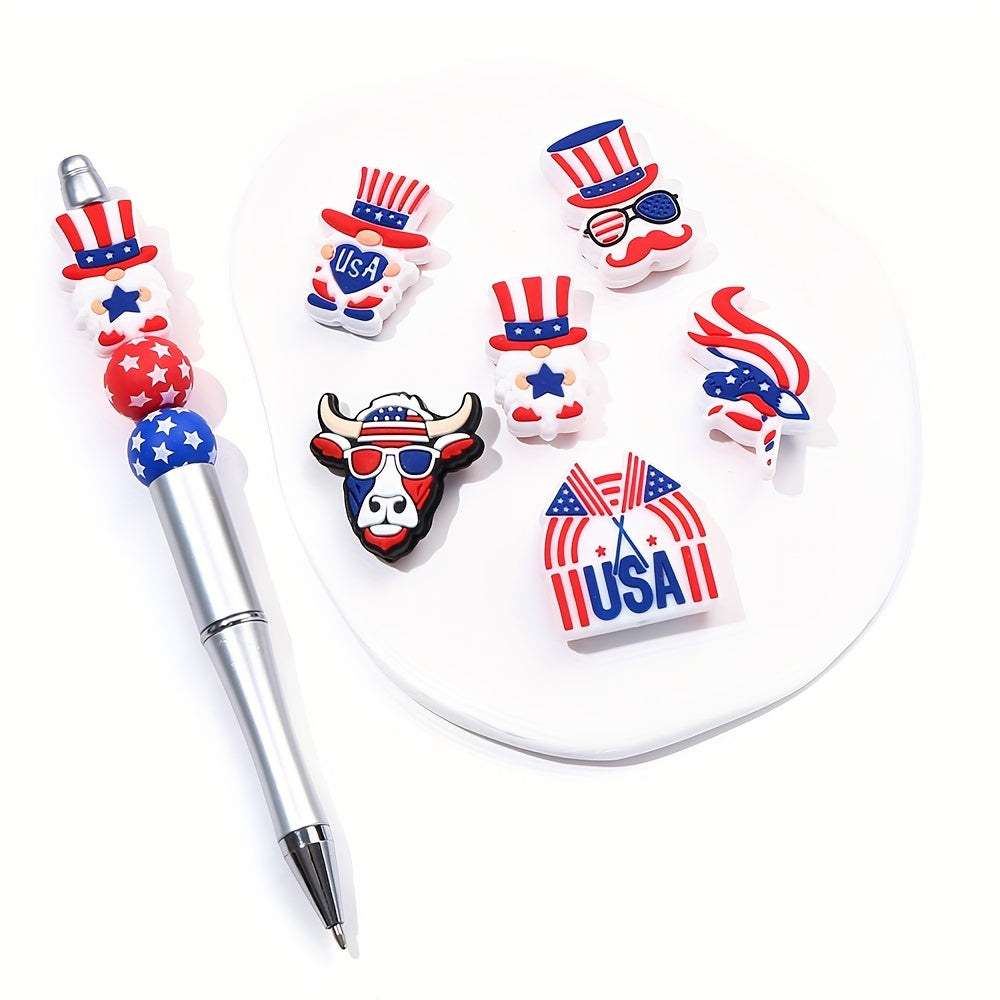 Patriotic Silicone Beads Independence Day Kit