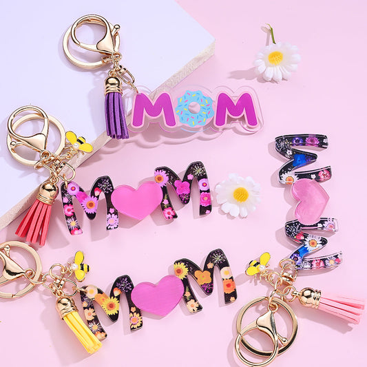 Golden Mom Bee Keychain Gift