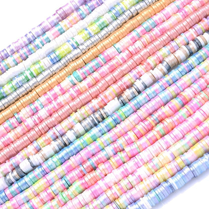 350pcs/lot 6mm Flat Round Polymer Clay Beads