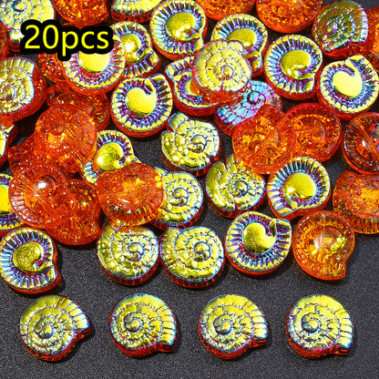 AB Conch Glass Beads