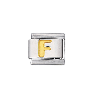 A-Z English Letter Stainless Steel Italian Charm Links