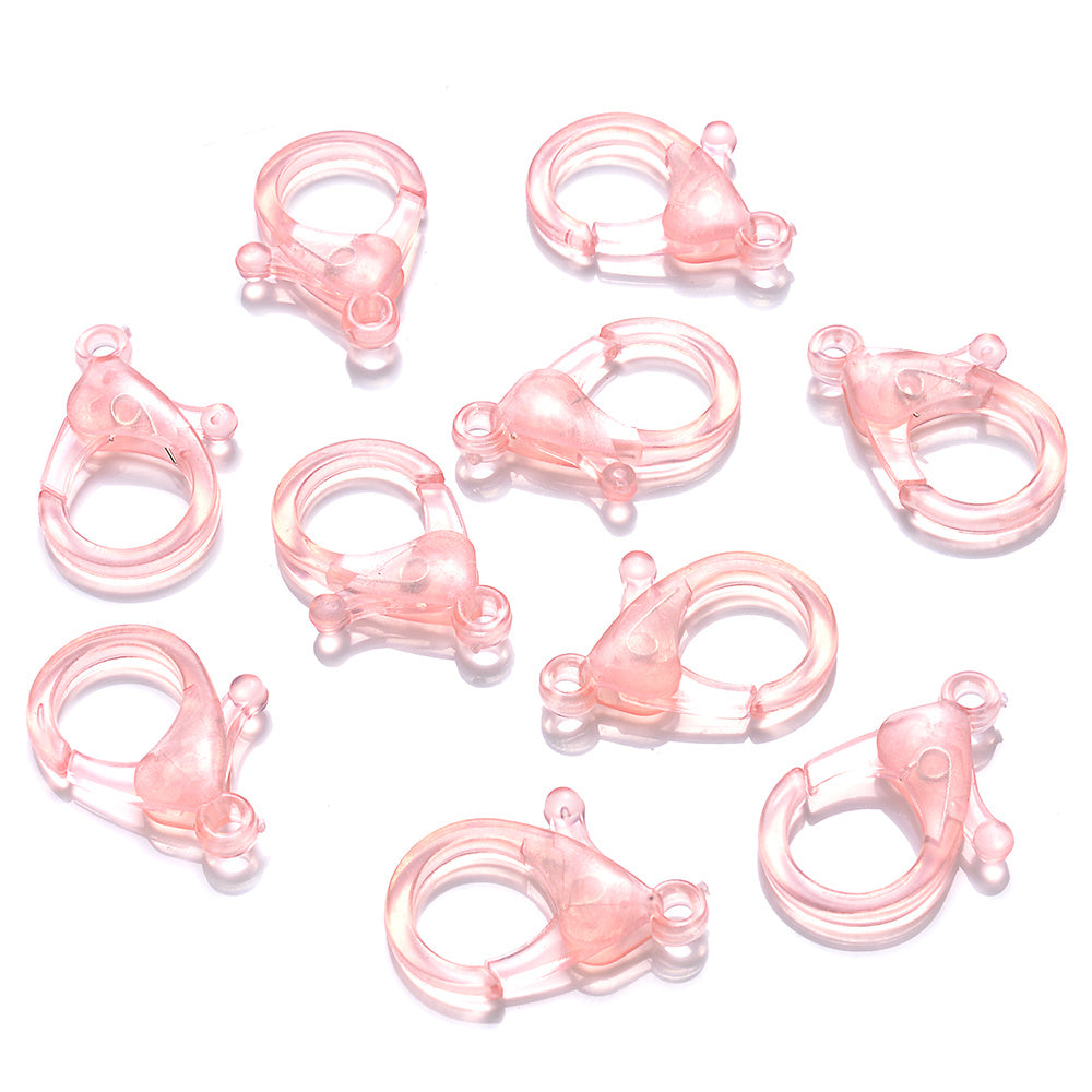 Clear Pink Lobster Clasps