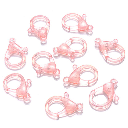 Clear Pink Lobster Clasps