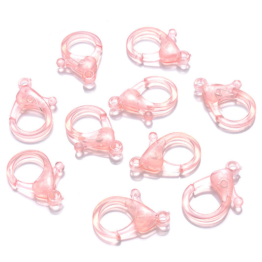 Clear Pink Lobster Clasps