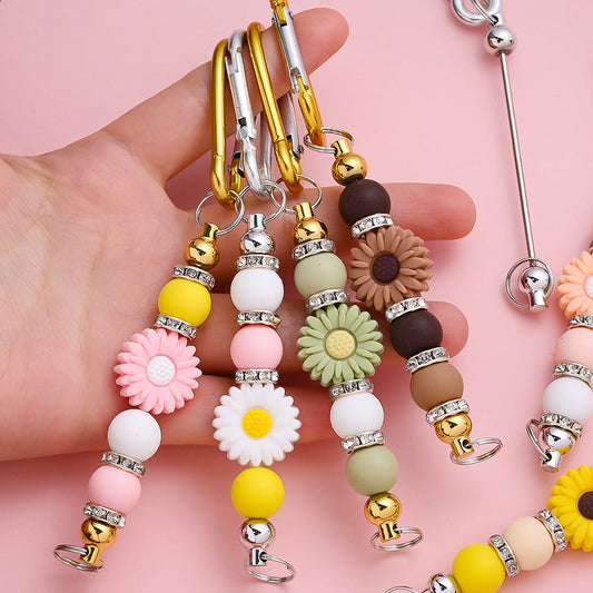 Sunflower Silicone Bead Keychain DIY Kit
