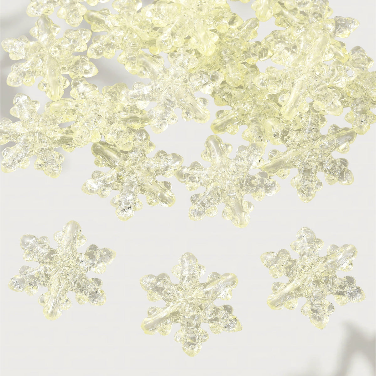 10PCS 27×31mm Snowflake Acrylic Spacer Bead Set