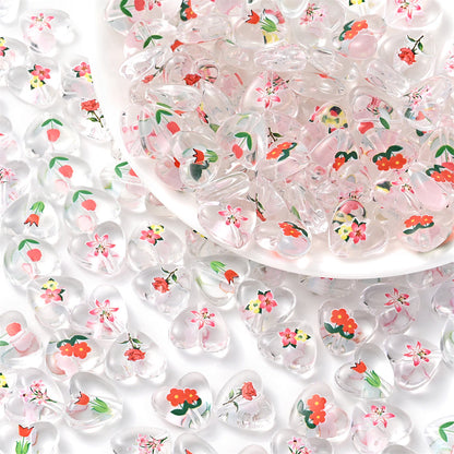 Transparent Acrylic Flower Beads