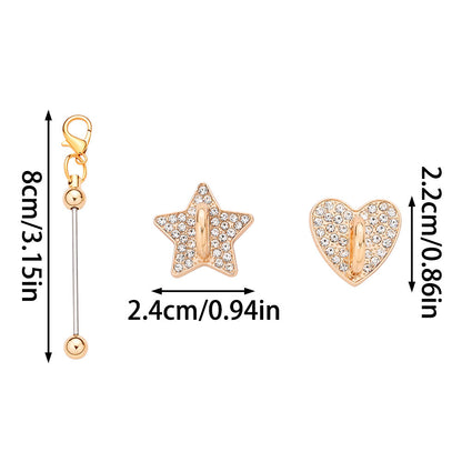 Star Heart Self-Adhesive Keychain Set