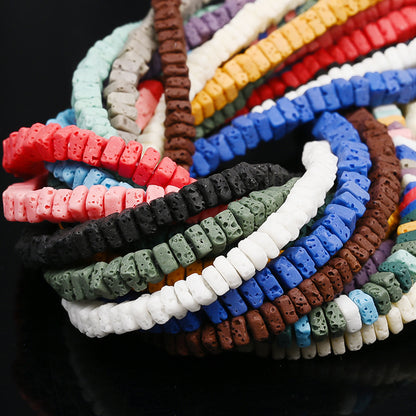 5mm Summer Natural Stone Square & Cubic Spacer Beads