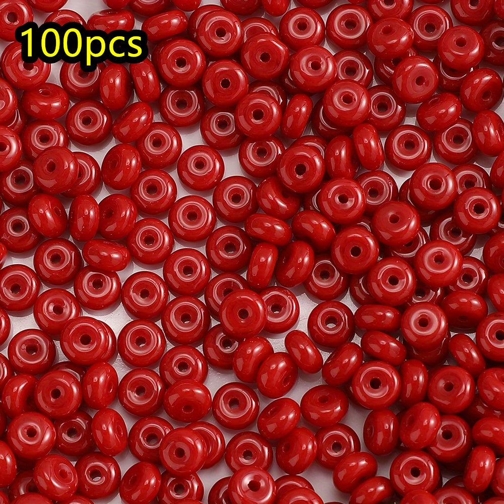 100pcs 3x6mm Multicolor Rondelle Glass Beads