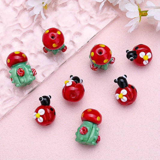 Beetle Cactus Glass Beads