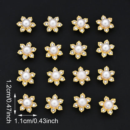 Hexagonal Artificial Pearl Bead Patches