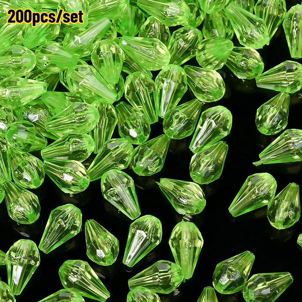 Faceted Waterdrop Acrylic Beads