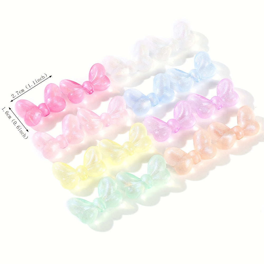 20pcs/set 16x27mm Glow-in-the-Dark Bowknot Beads
