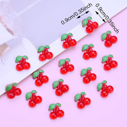 3D Cherry Resin Charms