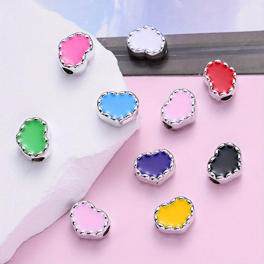 Stroke Heart Plastic Beads