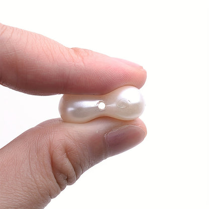 20PCS White Heart-Shaped Imitation Pearl Bead Set