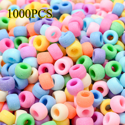 100pcs 6x9mm Large Hole Acrylic Cylindrical Beads