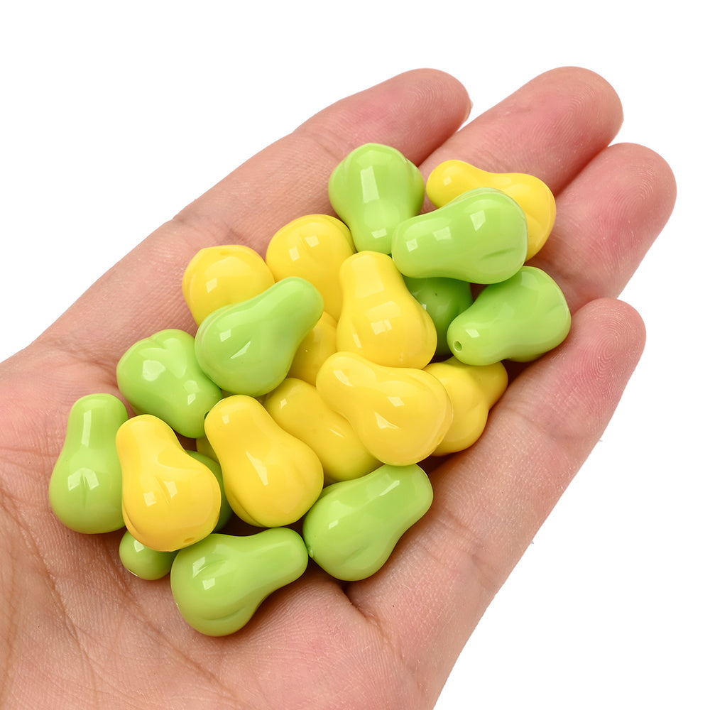 Autumn Pear Acrylic Beads