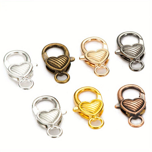 Heart Lobster Claw Clasps