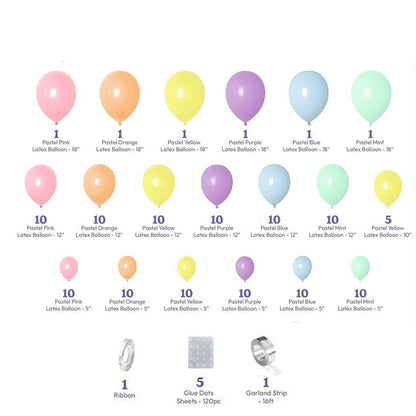 Macaron Rainbow Balloon Arch Kit