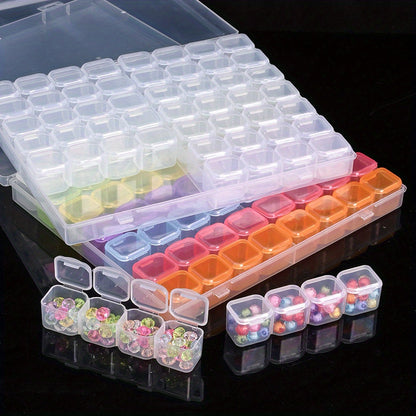 56-Grid Transparent Jewelry Storage Box