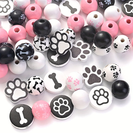 Dog Set Series Wooden Beads