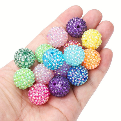 AB Color Round Resin Bayberry Beads