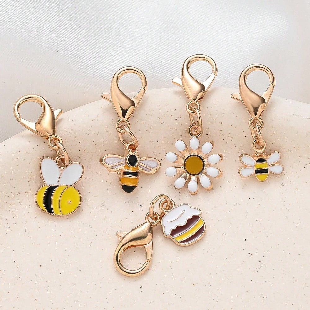 Summer Yellow Enamel Charm Set