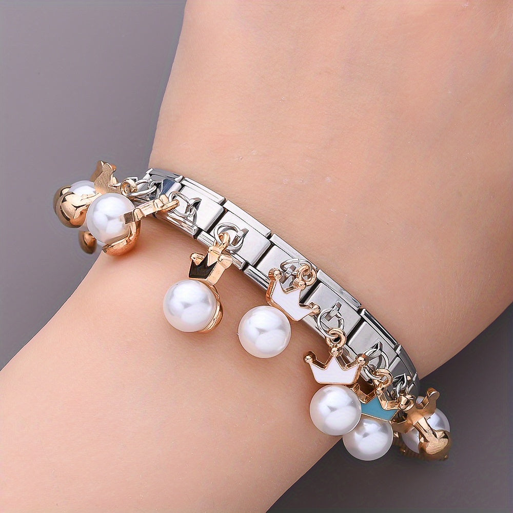 9x10 mm Stainless Steel Crown Modular Charm
