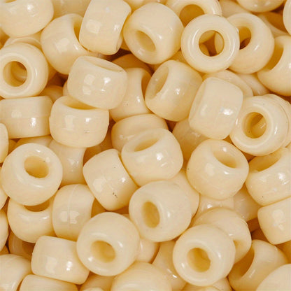 100pcs Colorful Acrylic Big Hole Pony Beads- 6x9mmLarge Hole Beads