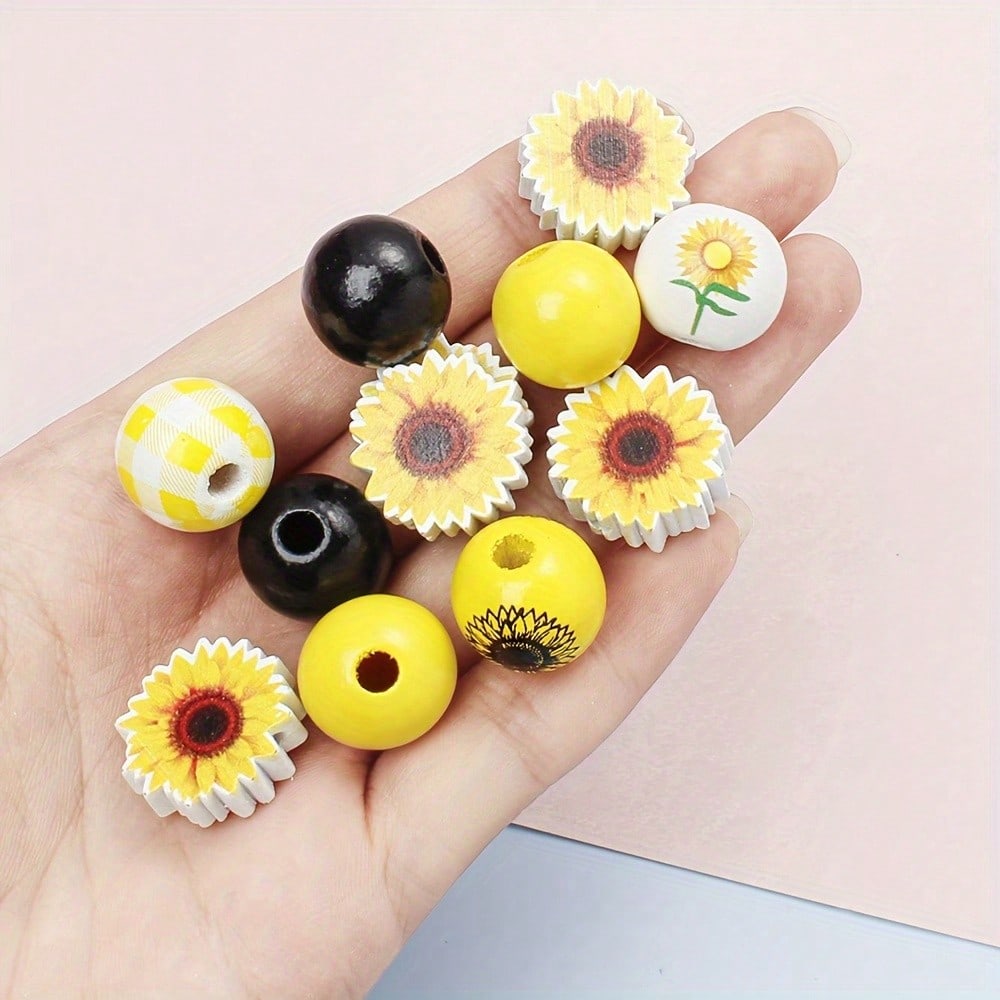 76pcs Sunflower Shape Bead Set