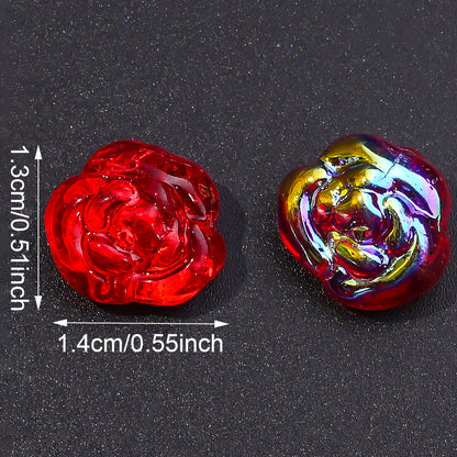 AB Rose Lampwork Beads