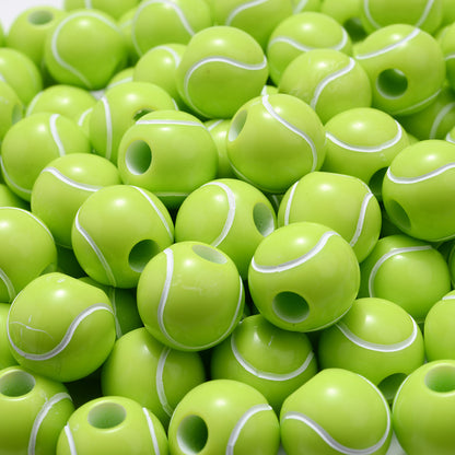 250pcs Sports Wooden Beads