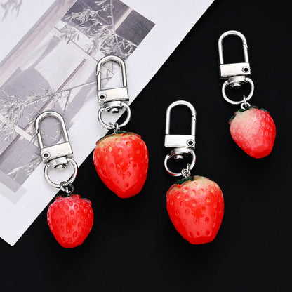 3D Strawberry Resin Pendant Charms