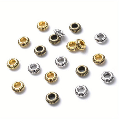 Antique Gold Wheel Metal Spacer Beads