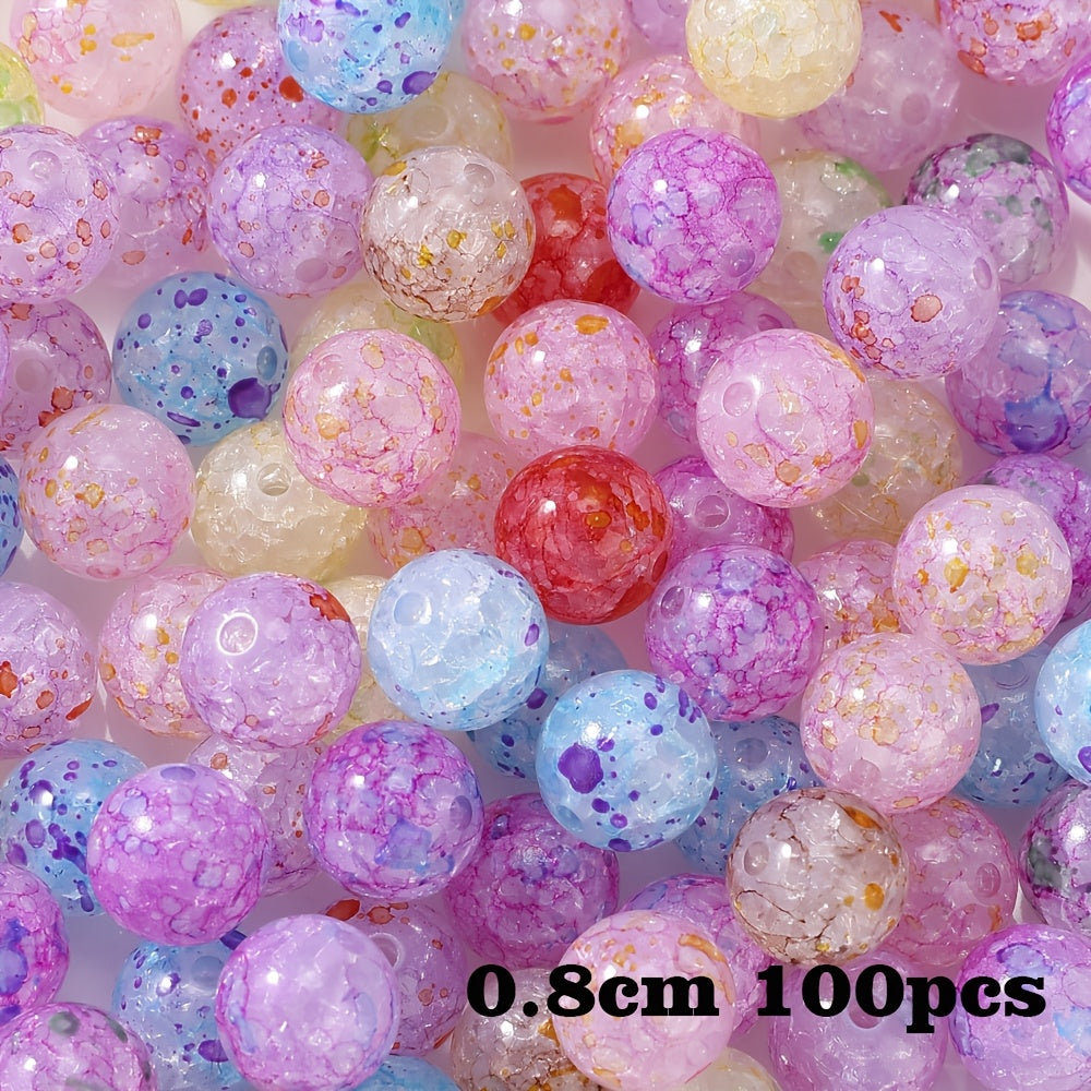 Colorful Dot Acrylic Bubble Beads