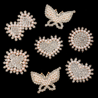 Stylish Acrylic Pearl and Rhinestone Flatback Embellishments