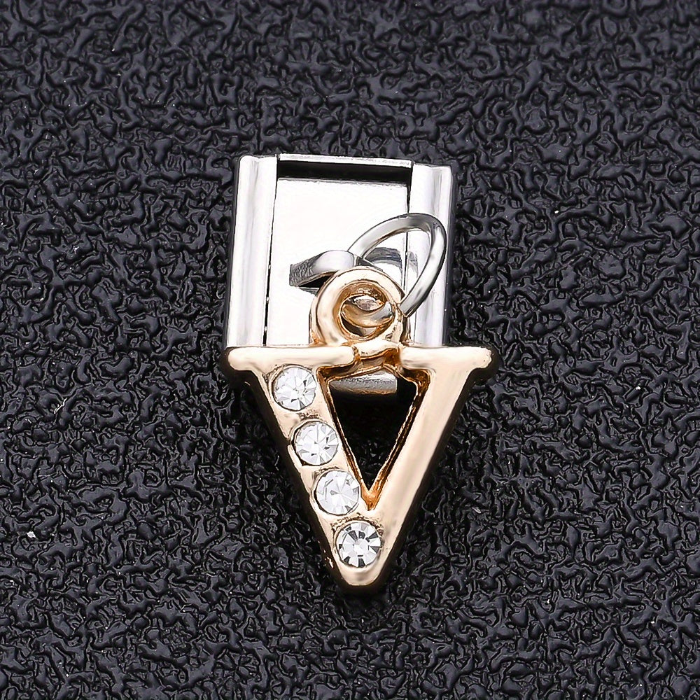 1PC Rhinestone A-Z Letter Modular Bracelet Charm Set