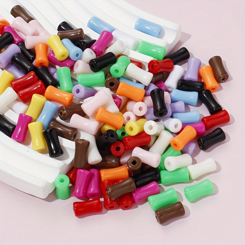 Solid Color Bamboo Acrylic Beads