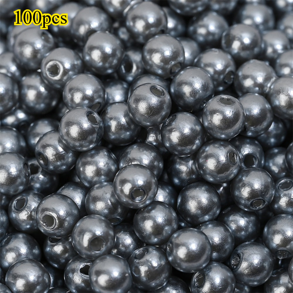 100pcs Random Colorful 8mm Round Acrylic Spacer Beads