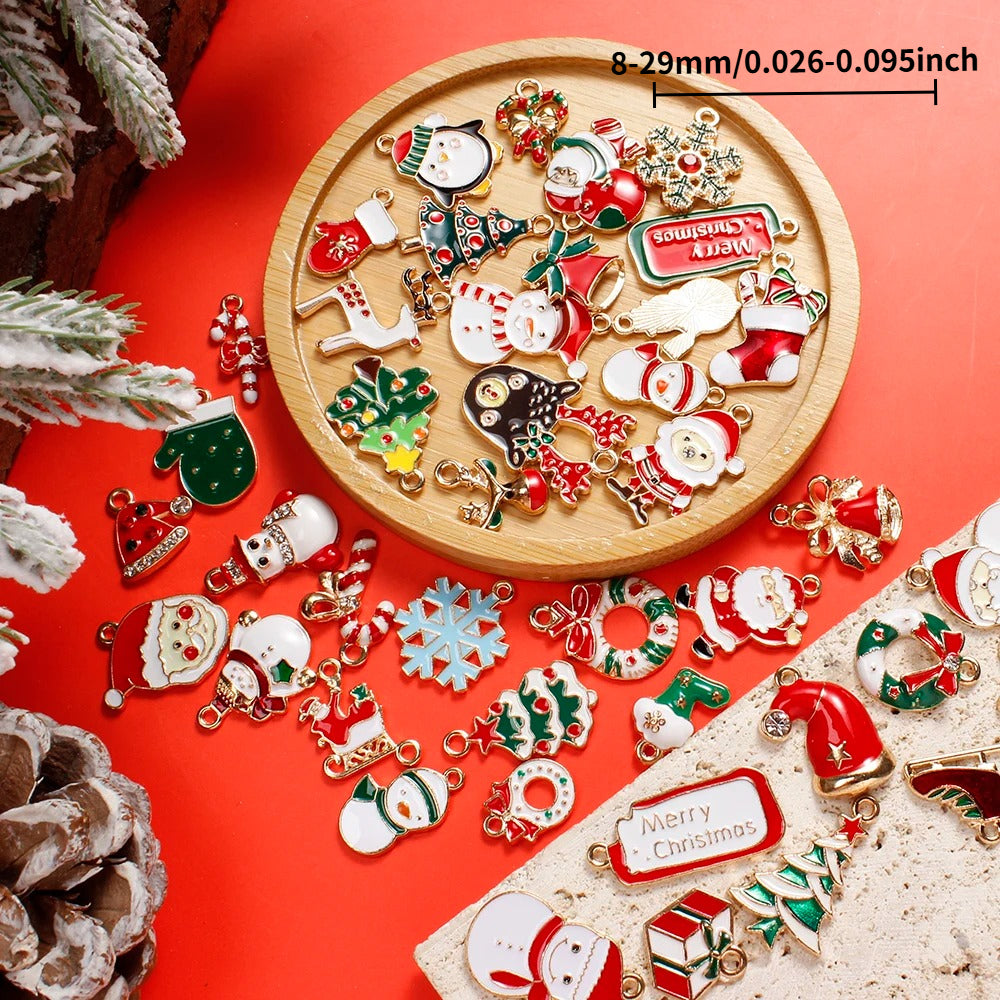 Mixed Metal Christmas Pendants