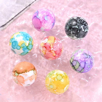 Mixed Color Round Acrylic Beads