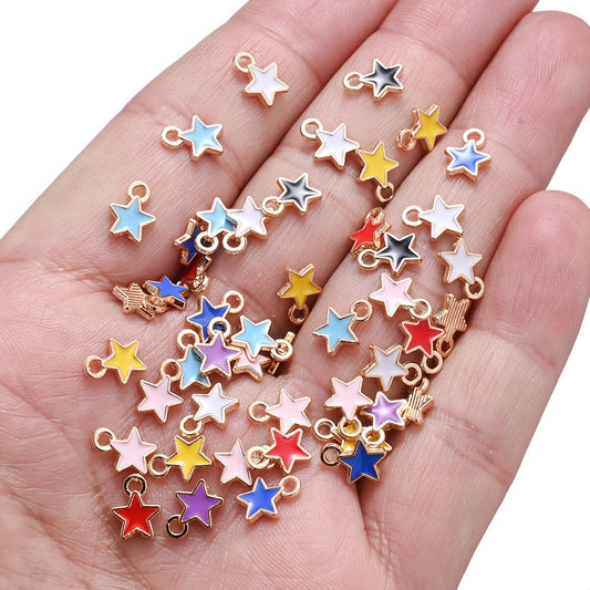 Enamel Star Vintage Alloy Mini Charms