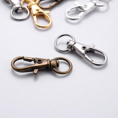 Mixed Color Zinc Alloy Swivel Lobster Clasp Hooks