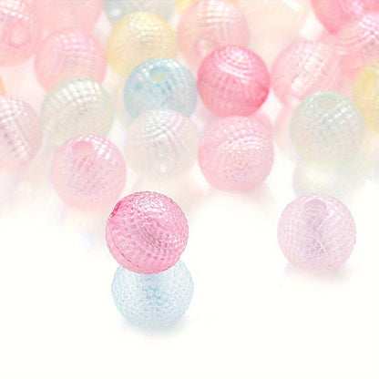 50-100pcs 8/10mm Acrylic Spacer Beads Loose Macarone Jewelry Beads