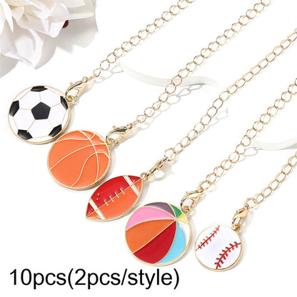 Sports Theme Enamel Pendant Charms