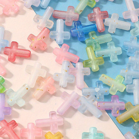 Acrylic Cross Beads