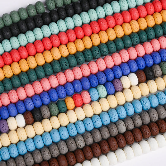 Colored Abacus Stone Beads